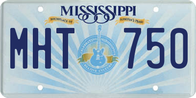 MS license plate MHT750