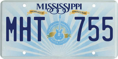 MS license plate MHT755