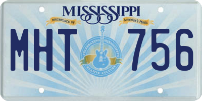 MS license plate MHT756