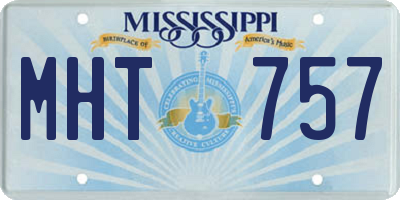 MS license plate MHT757
