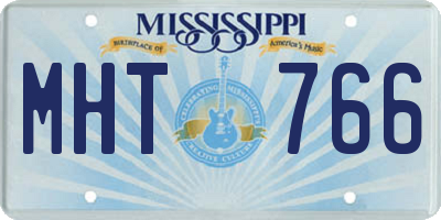 MS license plate MHT766