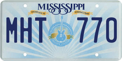 MS license plate MHT770