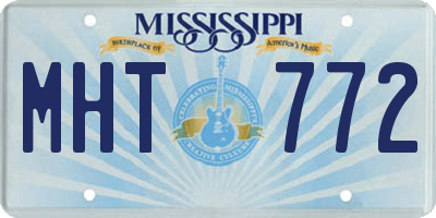 MS license plate MHT772