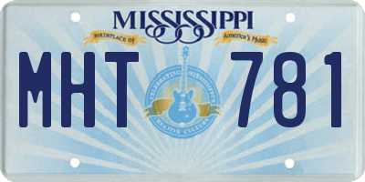 MS license plate MHT781