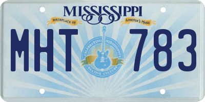MS license plate MHT783