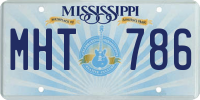 MS license plate MHT786