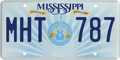 MS license plate MHT787