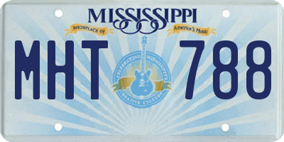 MS license plate MHT788