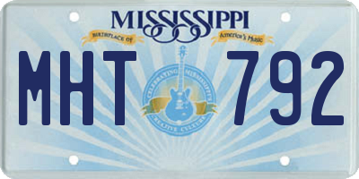 MS license plate MHT792