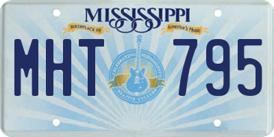 MS license plate MHT795