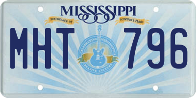 MS license plate MHT796