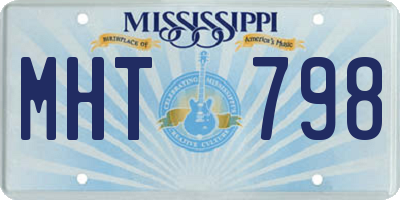 MS license plate MHT798