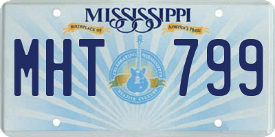MS license plate MHT799