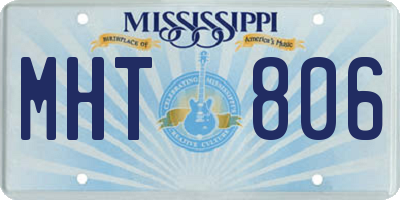 MS license plate MHT806