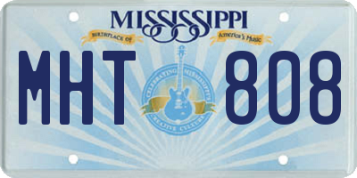 MS license plate MHT808