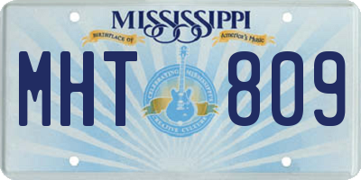 MS license plate MHT809