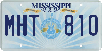 MS license plate MHT810