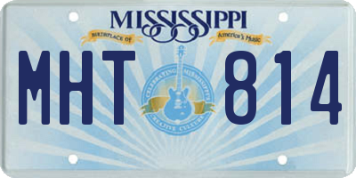 MS license plate MHT814