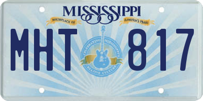 MS license plate MHT817