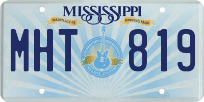 MS license plate MHT819