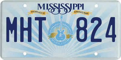 MS license plate MHT824