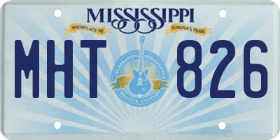 MS license plate MHT826