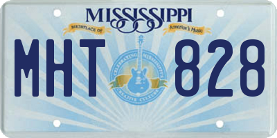 MS license plate MHT828