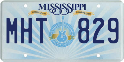 MS license plate MHT829