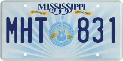 MS license plate MHT831