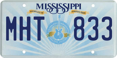 MS license plate MHT833
