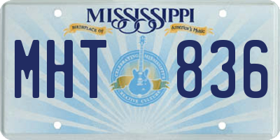 MS license plate MHT836