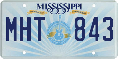 MS license plate MHT843