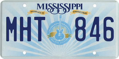 MS license plate MHT846