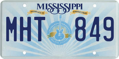 MS license plate MHT849