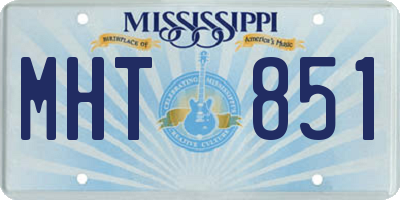 MS license plate MHT851