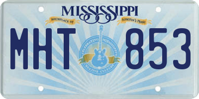 MS license plate MHT853