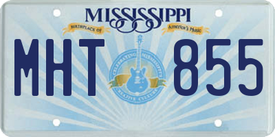 MS license plate MHT855