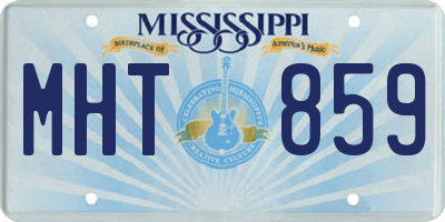 MS license plate MHT859