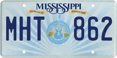 MS license plate MHT862