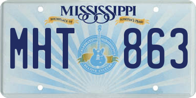 MS license plate MHT863