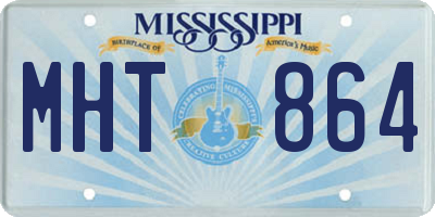 MS license plate MHT864