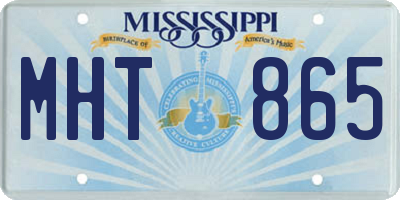 MS license plate MHT865
