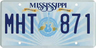 MS license plate MHT871