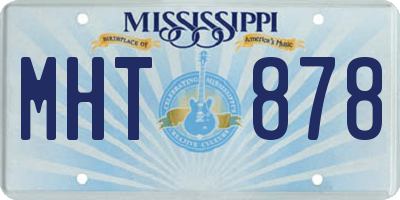 MS license plate MHT878