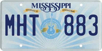 MS license plate MHT883