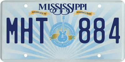 MS license plate MHT884