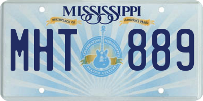MS license plate MHT889