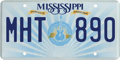 MS license plate MHT890