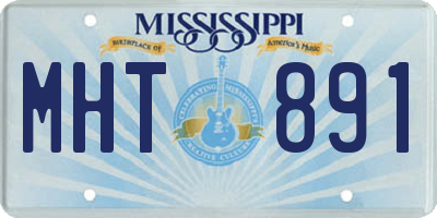 MS license plate MHT891