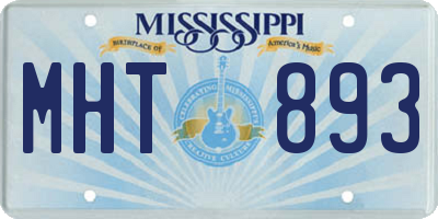 MS license plate MHT893